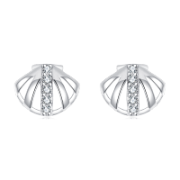 wholesale 925 Sterling Silver Elegant Crown-shaped Zircon Earrings In Sterling Silver-undefined