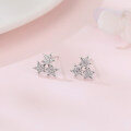wholesale 925 Sterling Silver Elegant Starburst Zircon Stud Earrings In Sterling Silver-0-4