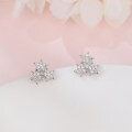 wholesale 925 Sterling Silver Elegant Starburst Zircon Stud Earrings In Sterling Silver-0-1