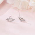 wholesale 925 Sterling Silver Elegant Teardrop Zircon Earrings In Sterling Silver-0-4