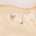 wholesale 925 Sterling Silver Classic Silver Butterfly Stud Earrings With Intricate Wing Details-0-3