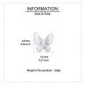 wholesale 925 Sterling Silver Classic Silver Butterfly Stud Earrings With Intricate Wing Details-0-2