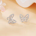 wholesale 925 Sterling Silver **stunning Zircon Butterfly Earrings: Elegant Jewelry For Special Occasions**-0-4