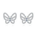 wholesale 925 Sterling Silver **stunning Zircon Butterfly Earrings: Elegant Jewelry For Special Occasions**-0-0