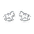 wholesale 925 Sterling Silver Elegant Heart-shaped Zircon Earrings For Special Occasions-0-0