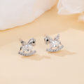 wholesale 925 Sterling Silver **zircon Unicorn Rocking Horse Earrings In Sterling Silver**-0-4