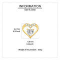wholesale 925 Sterling Silver Heart-shaped Zircon Gold Stud Earrings-0-3