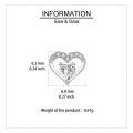 wholesale 925 Sterling Silver Elegant Heart-shaped Zircon Earrings In Plated with White Gold-0-2