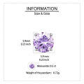 wholesale 925 Sterling Silver Elegant Purple Sapphire Stud Earrings With Four-prong Setting For Everyday Chic-0-2