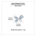 wholesale 925 Sterling Silver Butterfly Zircon Earrings In Platinum Setting-0-2