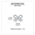wholesale 925 Sterling Silver Elegant Zircon Bow Earrings With Sparkling Accents-0-2