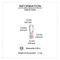 wholesale 925 Sterling Silver Elegant Moissanite Hoop Earrings With Rose Gold Accents-0-2