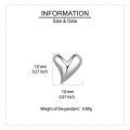 wholesale 925 Sterling Silver Silver Heart-shaped Earrings With Modern Design-0-2