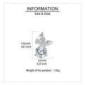 wholesale 925 Sterling Silver Elegant Moissanite Stud Earrings With Silver Butterfly Design And Sparkling Accents-0-3
