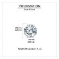 wholesale 925 Sterling Silver Elegant Silver Stud Earrings With Sparkling Round Moissanite-cut Design-0-3