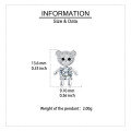 wholesale 925 Sterling Silver Cute Silver Bear Stud Earrings With Moissanite Accents-0-3