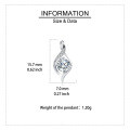 wholesale 925 Sterling Silver Elegant Silver Moissanite Earrings With Swirling Design-0-3