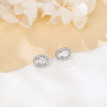 wholesale 925 Sterling Silver Elegant Moissanite Stud Earrings With Classic Halo Design – Luxury Jewelry-0-4