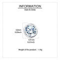 wholesale 925 Sterling Silver Classic Round Moissanite Stud Earrings In Silver: Timeless Elegance For Everyday Wear-0-3