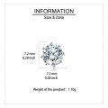 wholesale 925 Sterling Silver Elegant Moissanite Stud Earrings In Silver: Timeless Beauty Meets Modern Simplicity-0-3