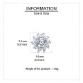 wholesale 925 Sterling Silver Elegant Floral Moissanite Earrings With Radiant Center Stone-0-3