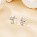 wholesale 925 Sterling Silver Elegant Butterfly Moissanite Earrings In Silver Studs-0-1