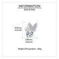 wholesale 925 Sterling Silver Elegant Butterfly Moissanite Earrings In Silver Studs-0-3