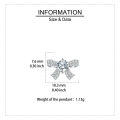 wholesale 925 Sterling Silver Elegant Moissanite Bow Stud Earrings In Plated with White Gold Setting-0-3