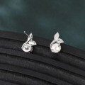wholesale 925 Sterling Silver Elegant Moissanite Leaf Earrings In Sterling Silver With Sparkling Accents-0-1