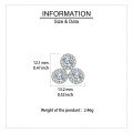 wholesale 925 Sterling Silver **triple Moissanite Cluster Earrings In Plated with White Gold**-0-3