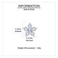 wholesale 925 Sterling Silver Elegant Snowflake Moissanite Earrings-0-2