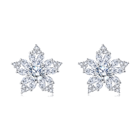 wholesale 925 Sterling Silver Elegant Snowflake Moissanite Earrings-undefined