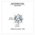 wholesale 925 Sterling Silver Elegant Silver Moissanite Stud Earrings On White Marble Display-0-3