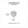 wholesale 925 Sterling Silver Elegant Sparkling Heart-shaped Moissanite Earrings-0-3