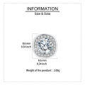 wholesale 925 Sterling Silver Elegant Moissanite Halo Stud Earrings In Silver Setting-0-3