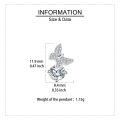 wholesale 925 Sterling Silver Butterfly Moissanite Earrings In Sterling Silver-0-3