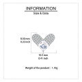wholesale 925 Sterling Silver Sparkling Heart-shaped Moissanite Stud Earrings-0-3