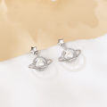 wholesale 925 Sterling Silver Elegant Star Charm Moissanite Earrings In Silver Setting-0-4