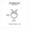 wholesale 925 Sterling Silver Butterfly Zircon Heart Stud Earrings-0-3
