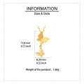 wholesale 925 Sterling Silver Elegant Plated With Gold Butterfly Necklace With Double Charm Design-0-3