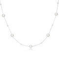 wholesale 925 Sterling Silver Asymmetric Pearl Necklace In Sterling Silver: Modern Elegance Redefined-0-1