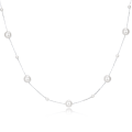 wholesale 925 Sterling Silver Asymmetric Pearl Necklace In Sterling Silver: Modern Elegance Redefined-0-0