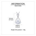 wholesale 925 Sterling Silver Elegant Pear-shaped Zircon Pendant Necklace In Plated with White Gold-0-3