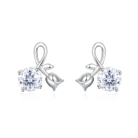 wholesale 925 Sterling Silver Elegant Silver Heart Pendant Necklace With Textured Beaded Chain-style