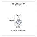 wholesale 925 Sterling Silver Elegant Silver Necklace With Four-leaf Clover Design And Sparkling Zircon Pendant-0-3