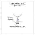 wholesale 925 Sterling Silver Elegant Zircon Flower Necklace With Sparkling Silver Chain And Pendant-0-3