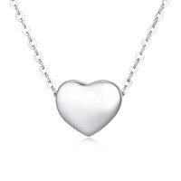 wholesale 925 Sterling Silver Classic Silver Heart Pendant Necklace-undefined