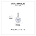 wholesale 925 Sterling Silver Plated with White Gold Moissanite Halo Drop Earrings With Radiant Center Stones-0-3