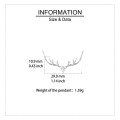 wholesale 925 Sterling Silver Elegant Deer Antler Necklace With Heart Gemstone Pendant-0-3
