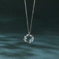 wholesale 925 Sterling Silver Celestial Zircon Necklace With Planet Ring, Star Moon Charm, And Elegantdesign-0-4